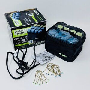 VTG Conair Instant Heat Compact Rollers Set 12 Ceramic Curlers Dual Voltage